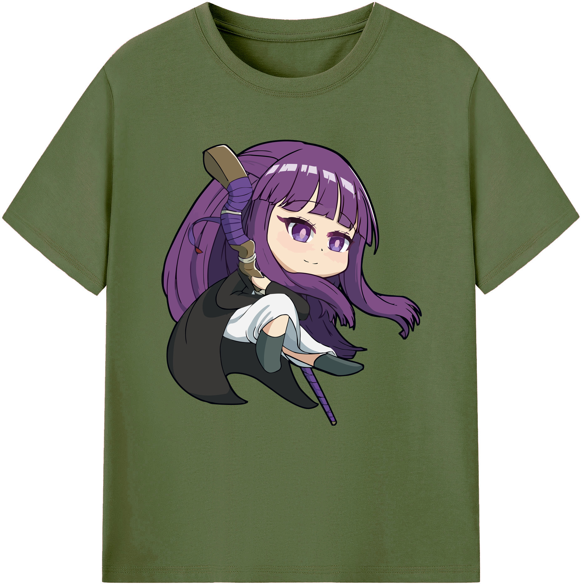 （画像用） 葬送のフリーレン Frieren 綿100％半袖Tシャツ（フロントプリント）